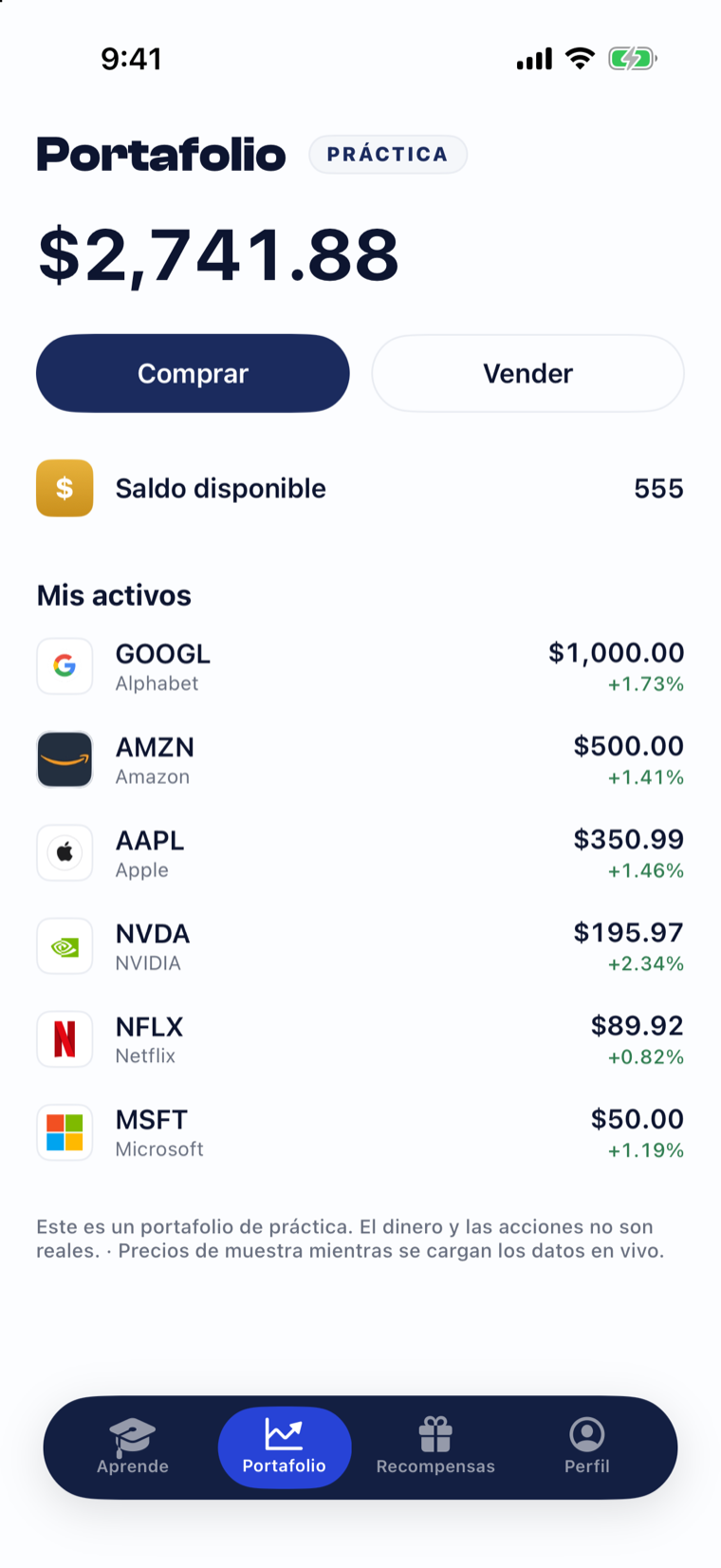Portafolio de práctica de FinCamp
