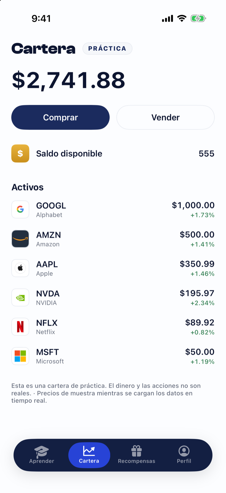Cartera de práctica de FinCamp